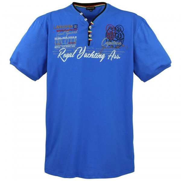 T-Shirt V-Neck (royal blau)