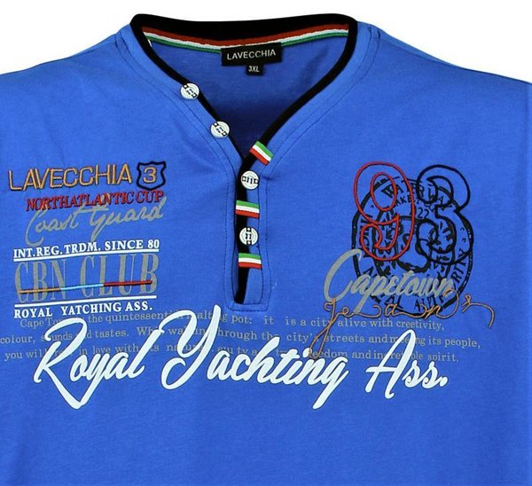 T-Shirt V-Neck (royal blau)